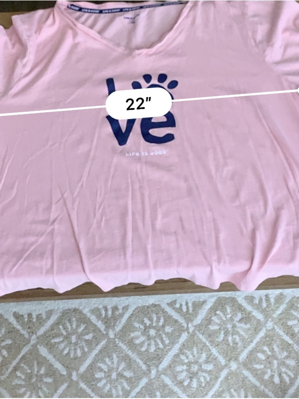 Life is Good Pink 'Love' Paw Long Sleeve Sleep Tee - Picture 8 of 9